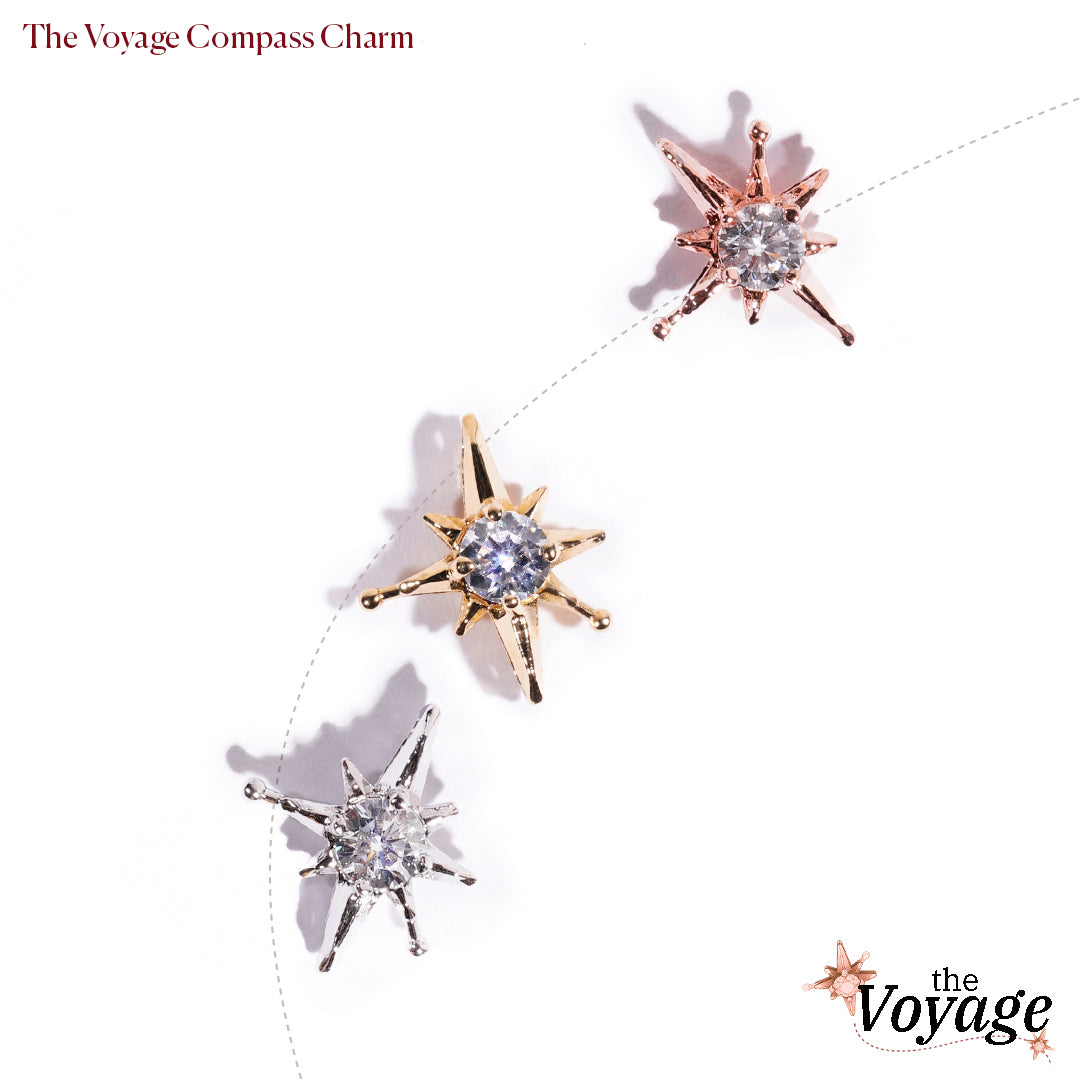 The Voyage Compass Charm