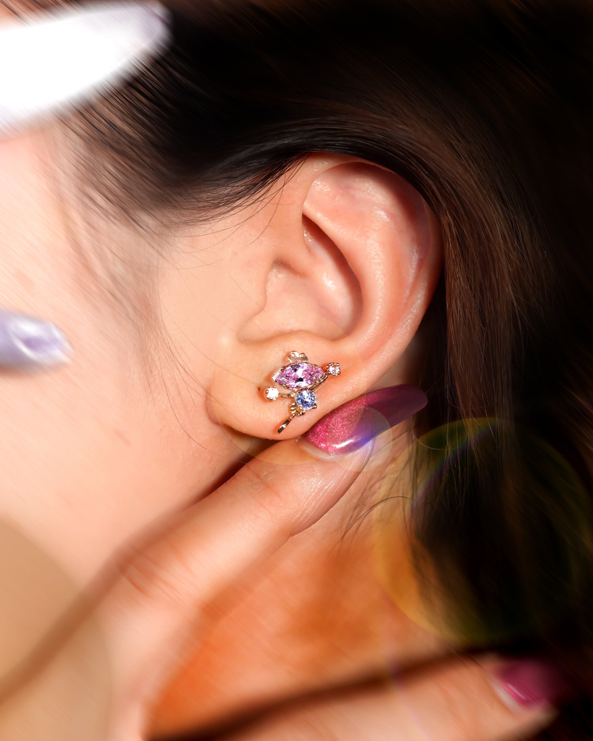 Star Dust Earrings [Pink color]