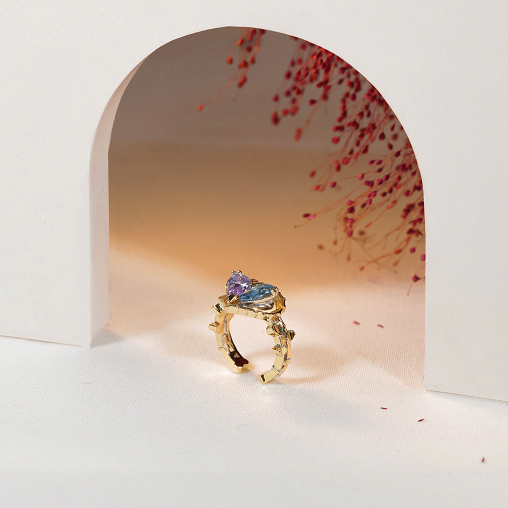 Grand Love Song Ring [Pastel gems/Yellow gold]