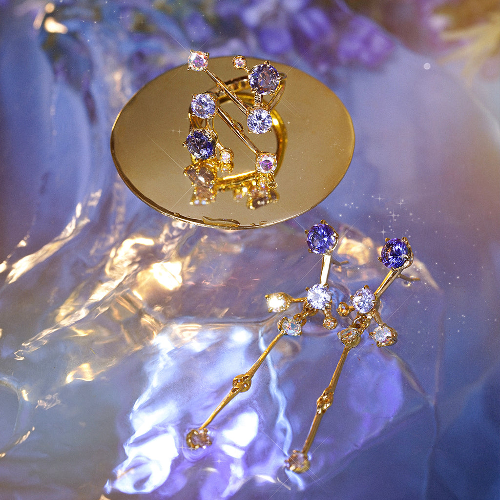 Grand Gems (L) Earrings [Atlantic Sapphire/Unicorn gems]
