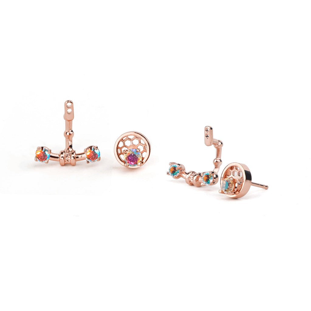 Juicy No.2 Earrings [Unicorn gems/Pink gold]