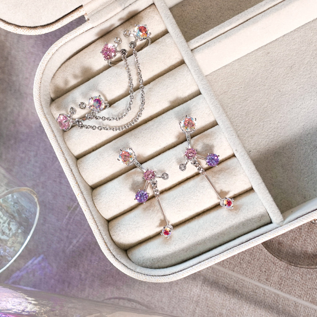 Grand Gems (M) Earrings [Unicorn/Lavender/Pink gems]