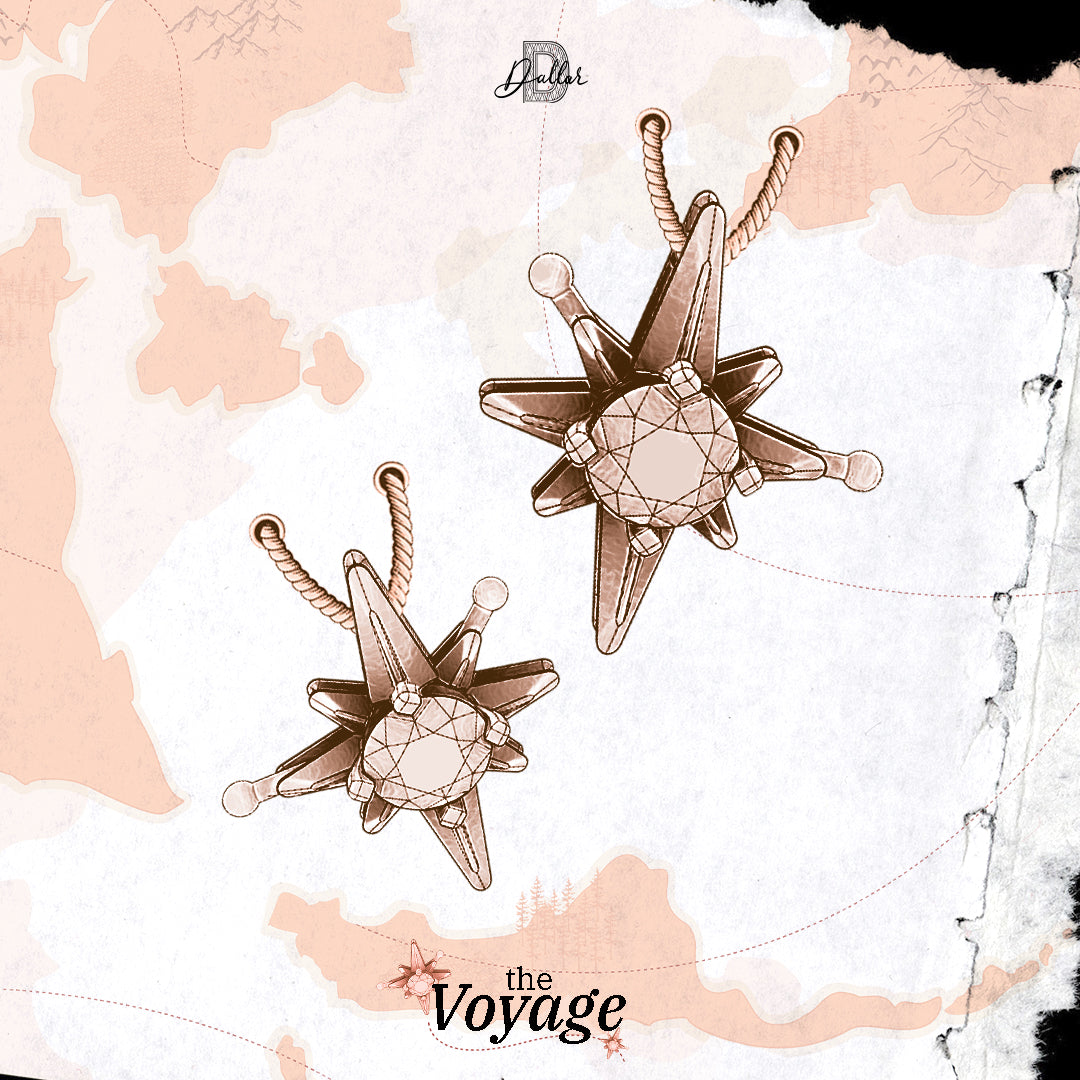 The Voyage Compass Cuff Earring