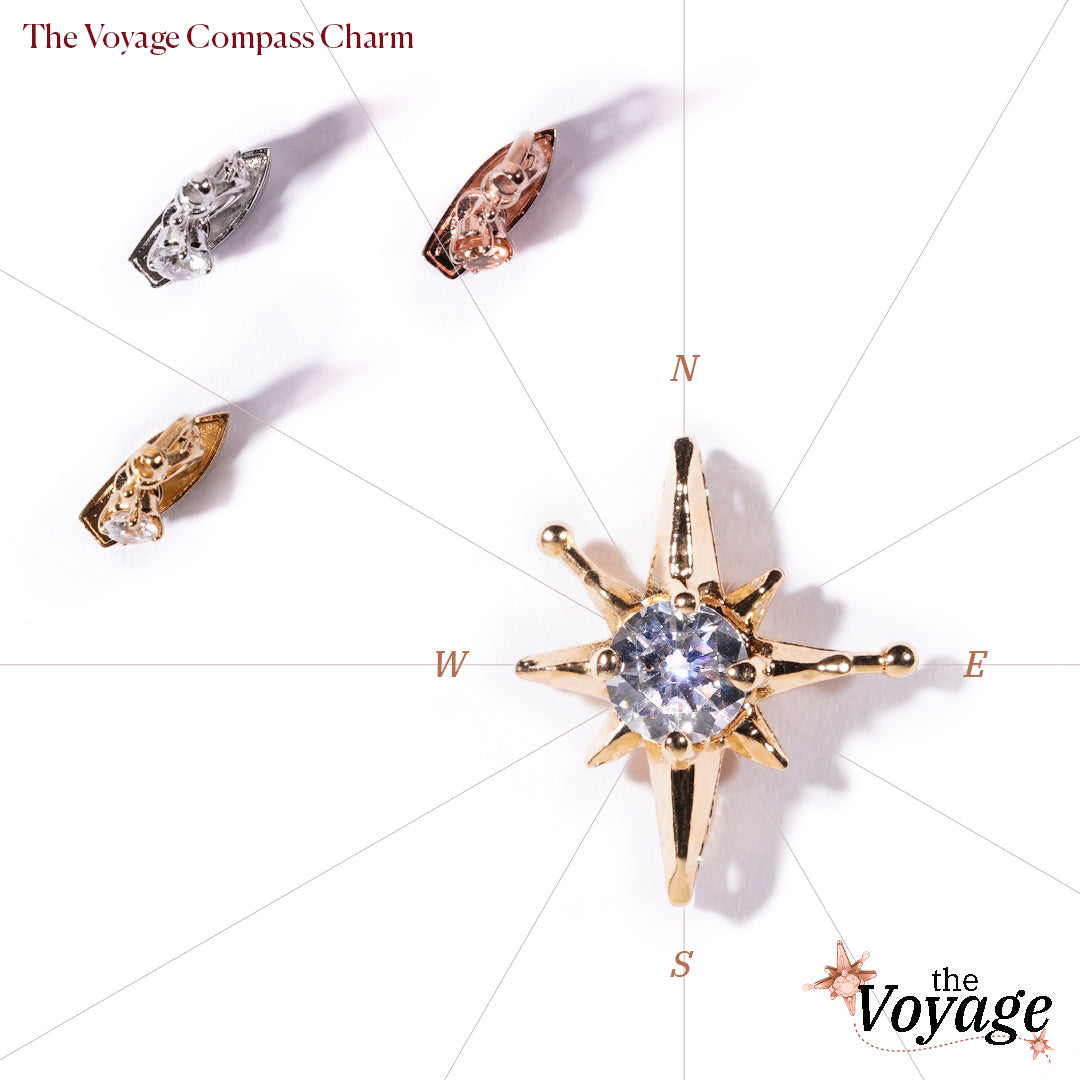 The Voyage Compass Charm