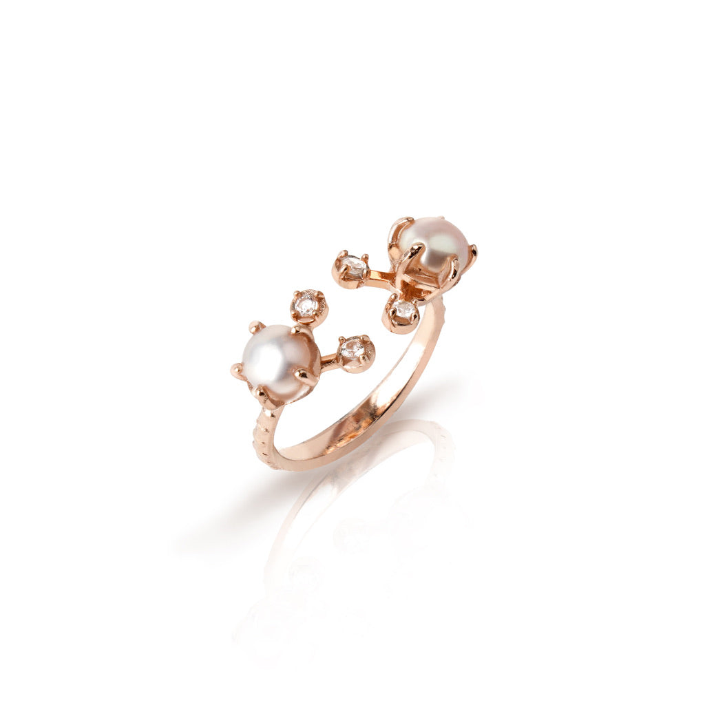 Mini Pearl Ring [White gold]