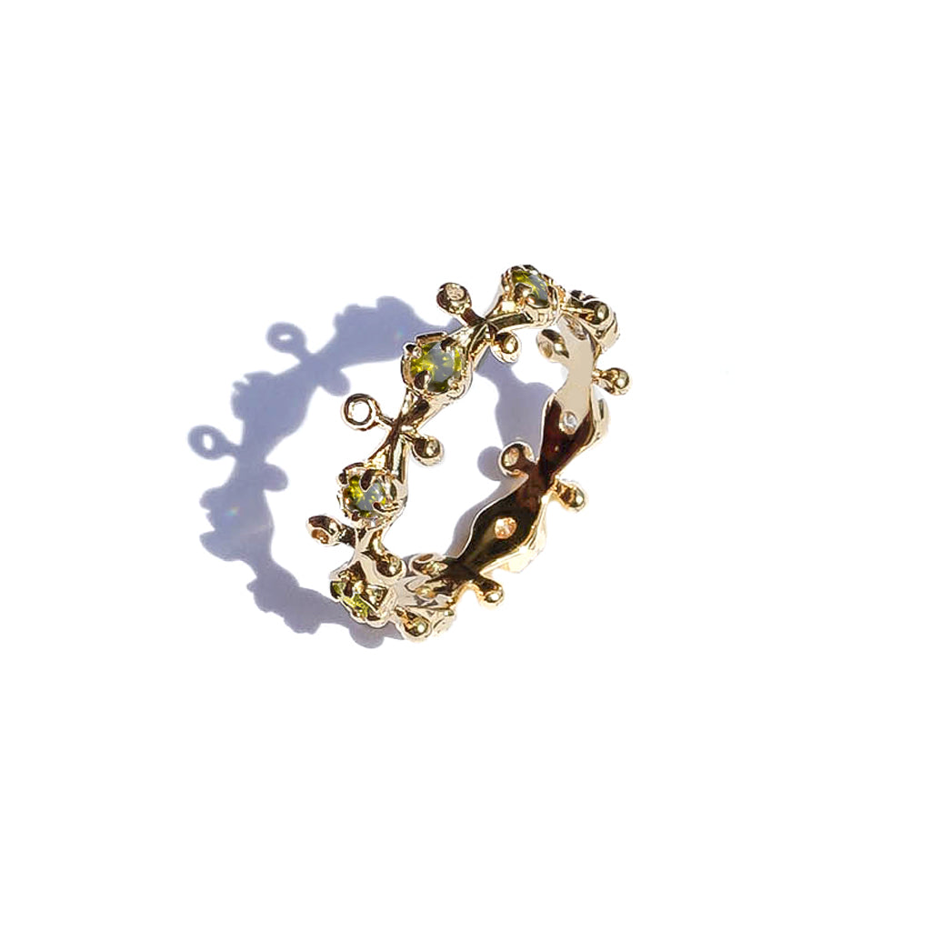 Mini Butterfly Ring [Olive green color]