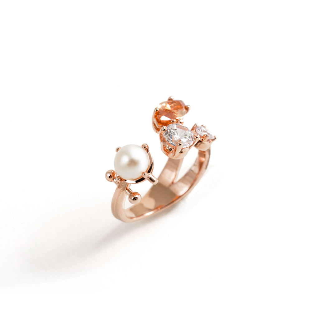 Pixie Dust x Pearl Ring [Pink gold]