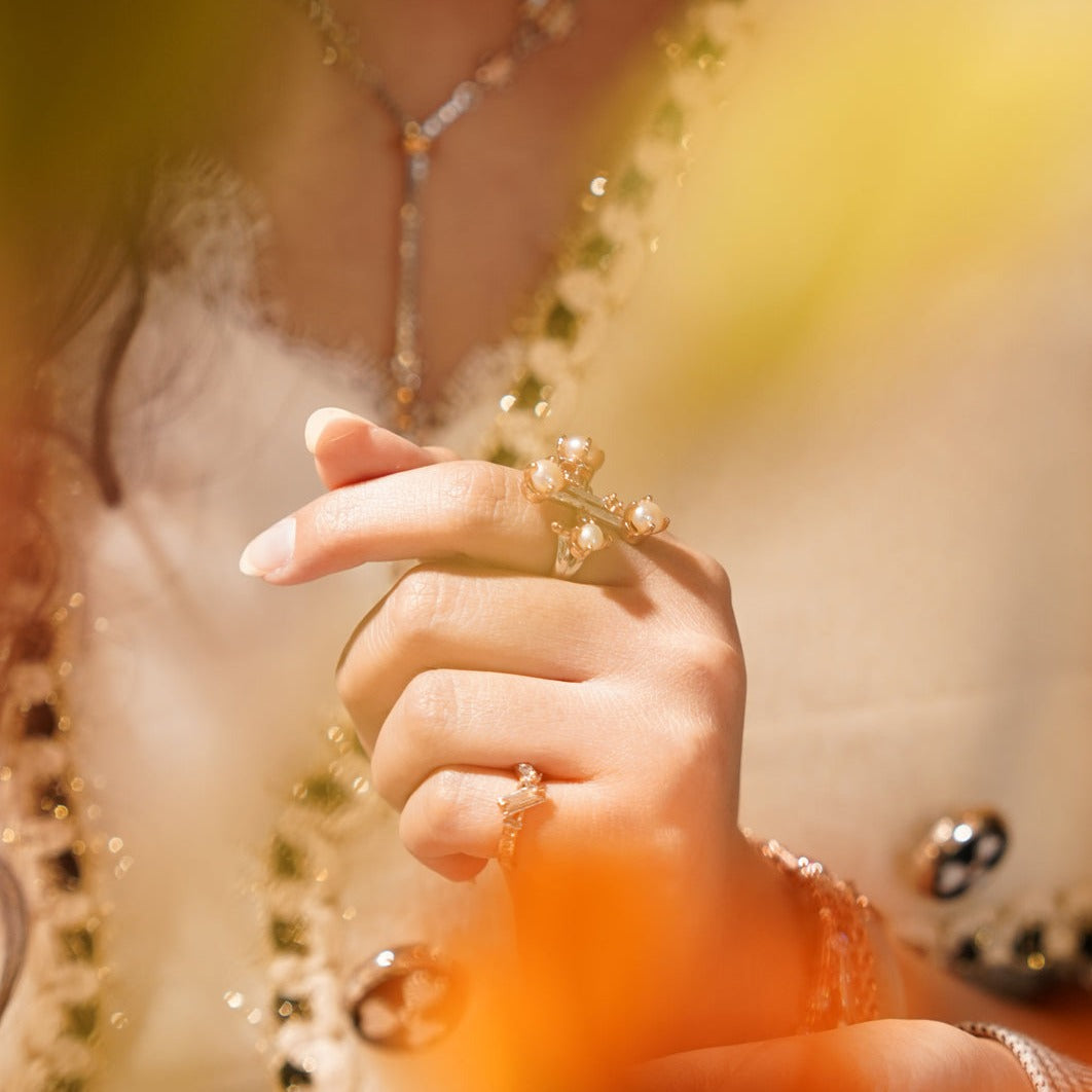 Grand Pearl No.2 Ring [Pink gold]