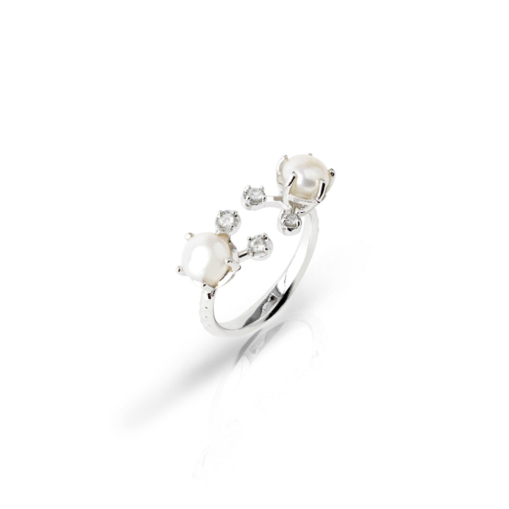 Mini Pearl Ring [White gold]