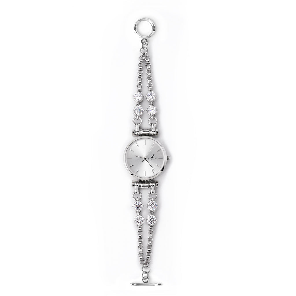 Double Mini Gems Watch [White gold]