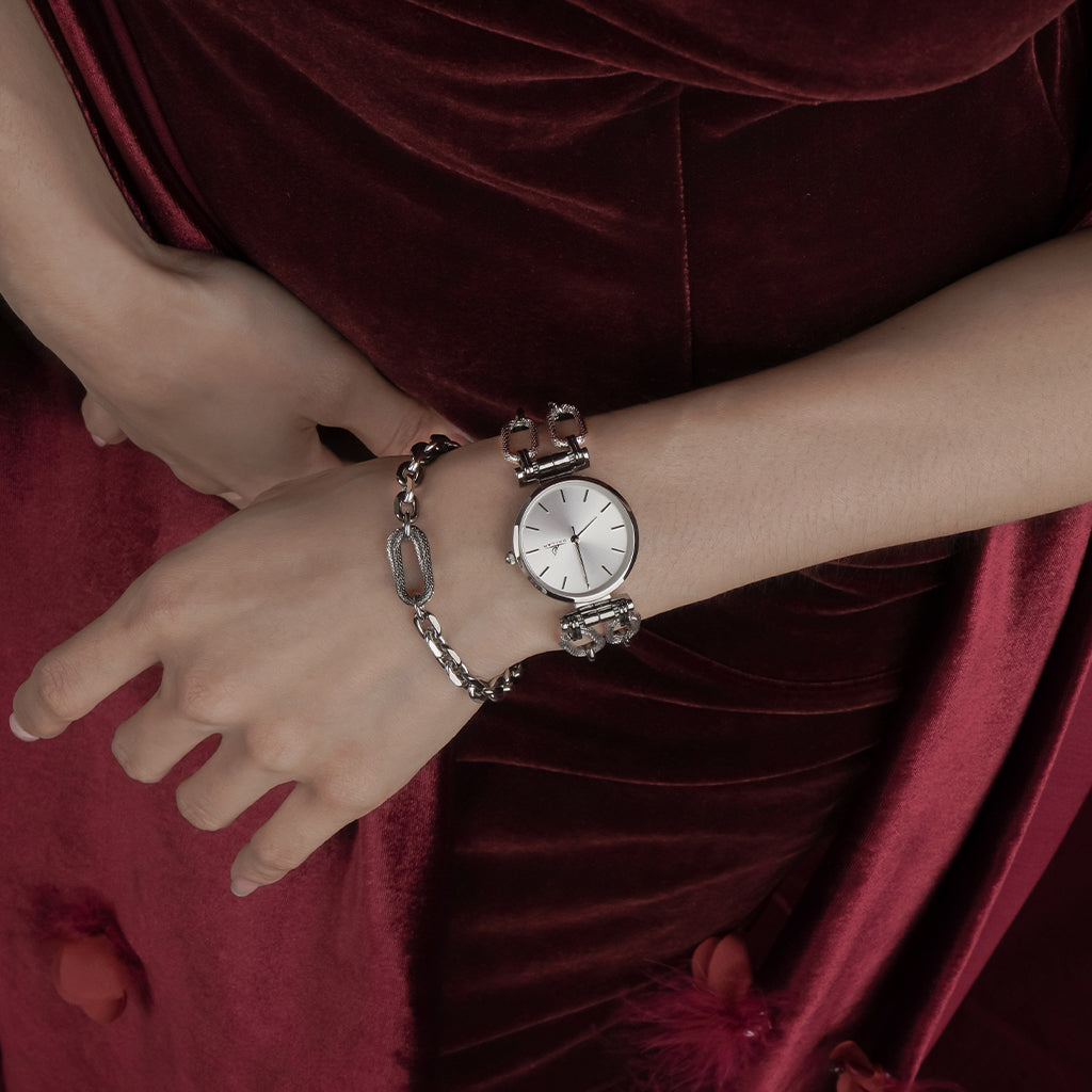 Go Gentle Watch with Chain [White gold]