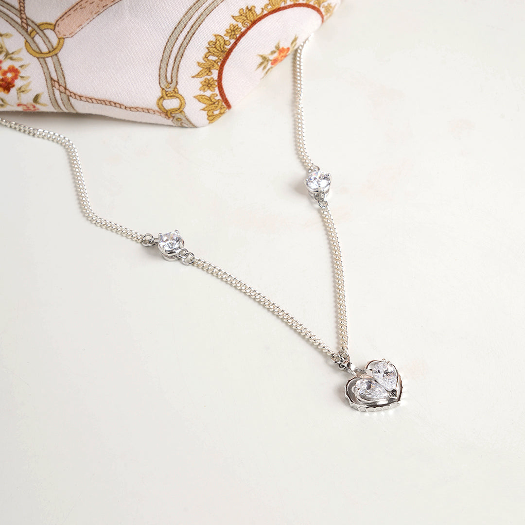 Love Song Necklace [White gems]