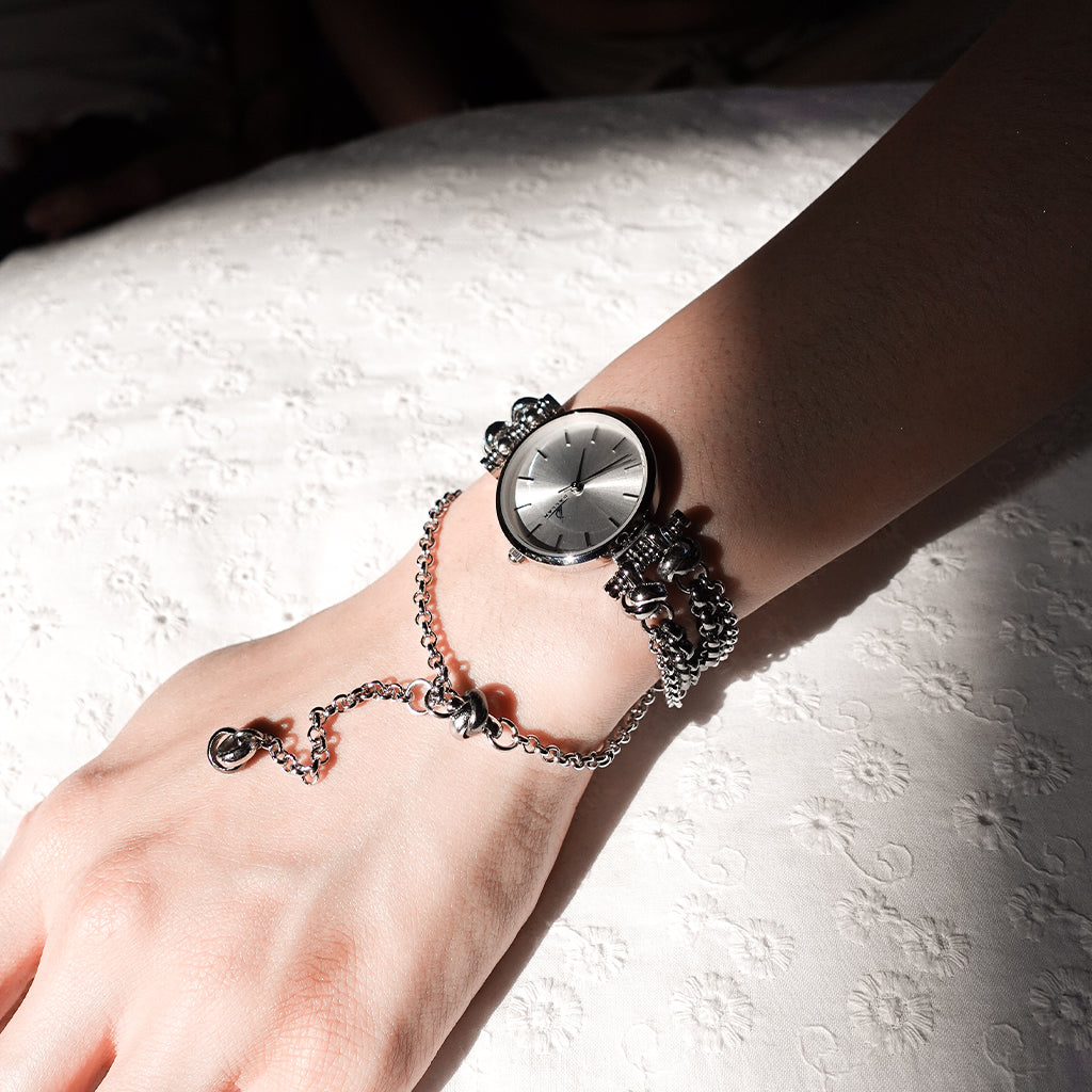 Grand Bubble Watch with Chain [White gold]