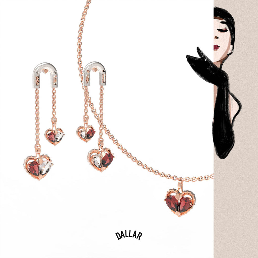 Love Song Necklace [Red gems]