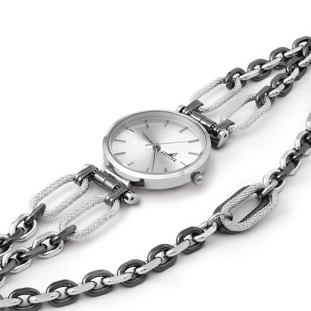 Go Gentle Watch with Chain [White gold]