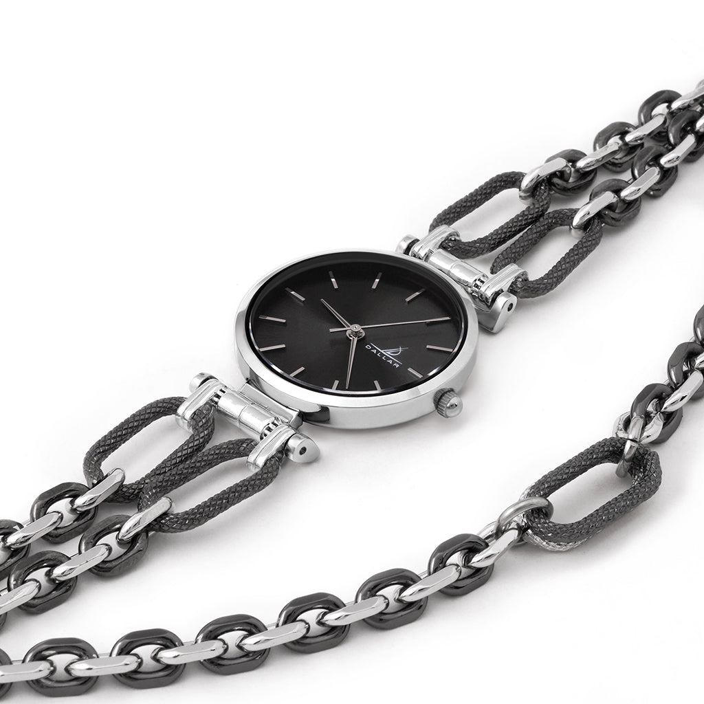 Go Gentle Watch with Chain [Black gold]