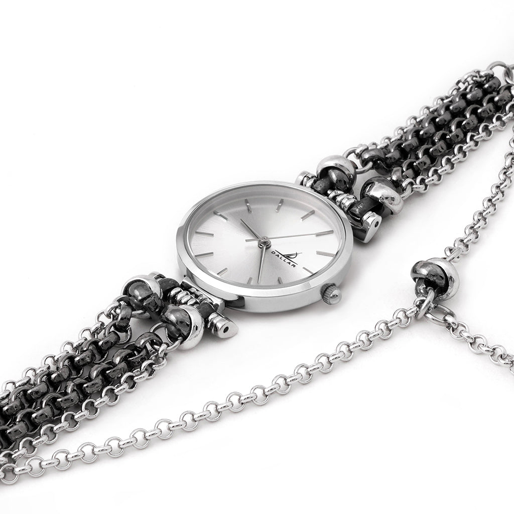 Grand Bubble Watch with Chain [White gold]