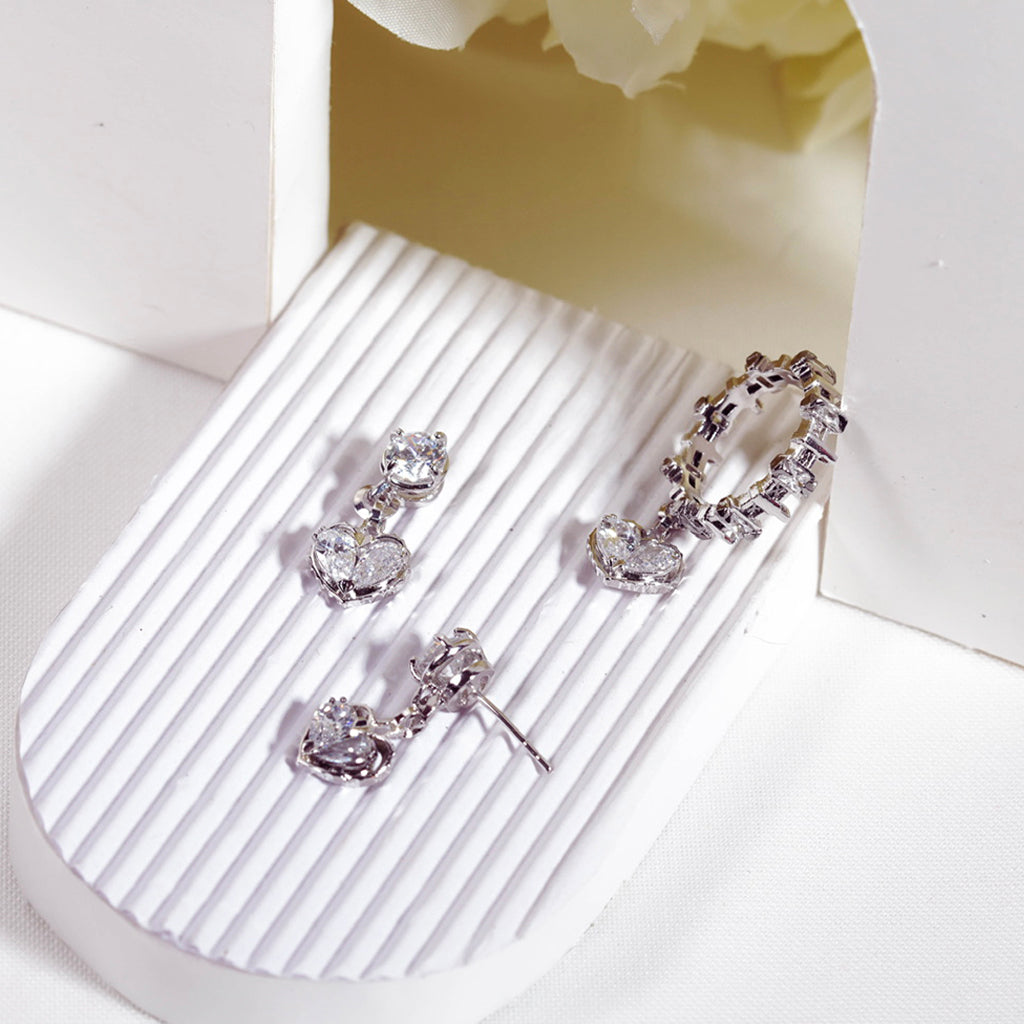 Mini Pilot X Love Song Ring [White gems/White gold]