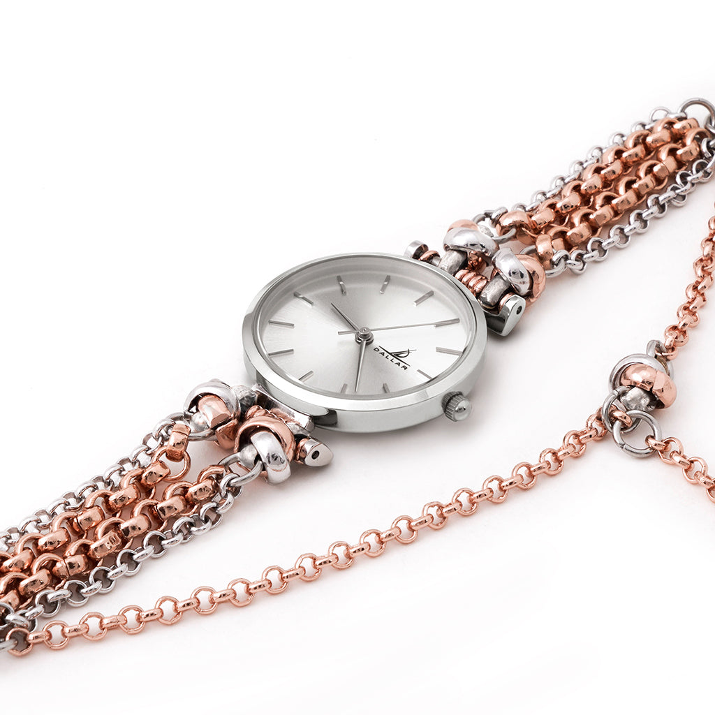 Grand Bubble Watch with Chain [Pink/White gold]