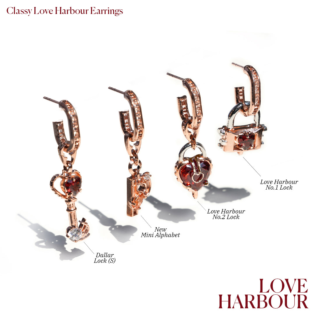 Classy Love Harbour Earrings [Pink gold]