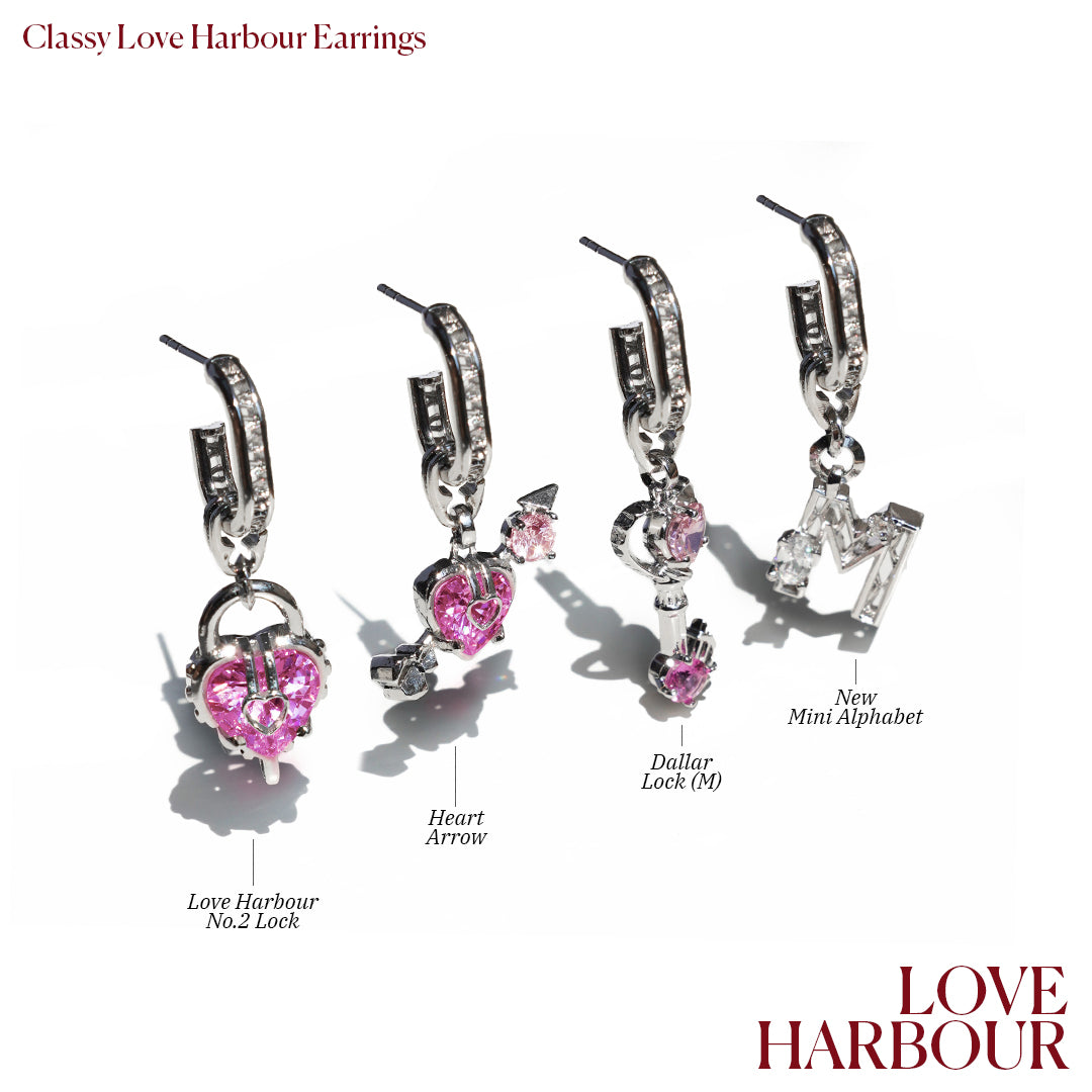 Classy Love Harbour Earrings [White gold]