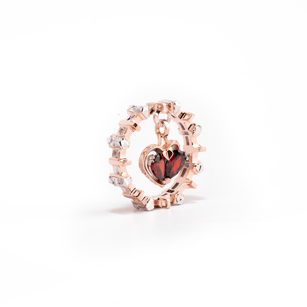 Mini Pilot X Love Song Ring [Red gems/Pink gold]