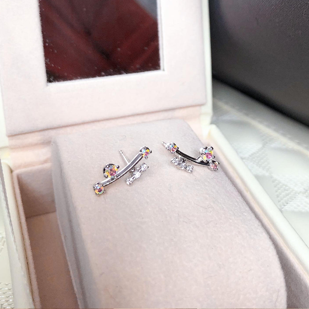 Ivy 3rd Sister Earrings [Unicorn gems/White gold]