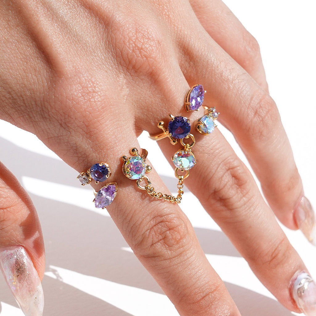 Pixie Dust Ring with Chain [Atlantic Sapphire/Unicorn gems]