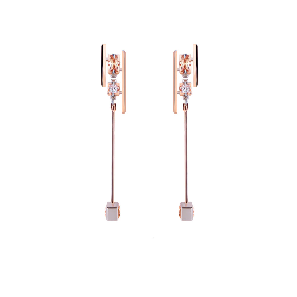 Grand Pilot Earrings [Champagne gems]