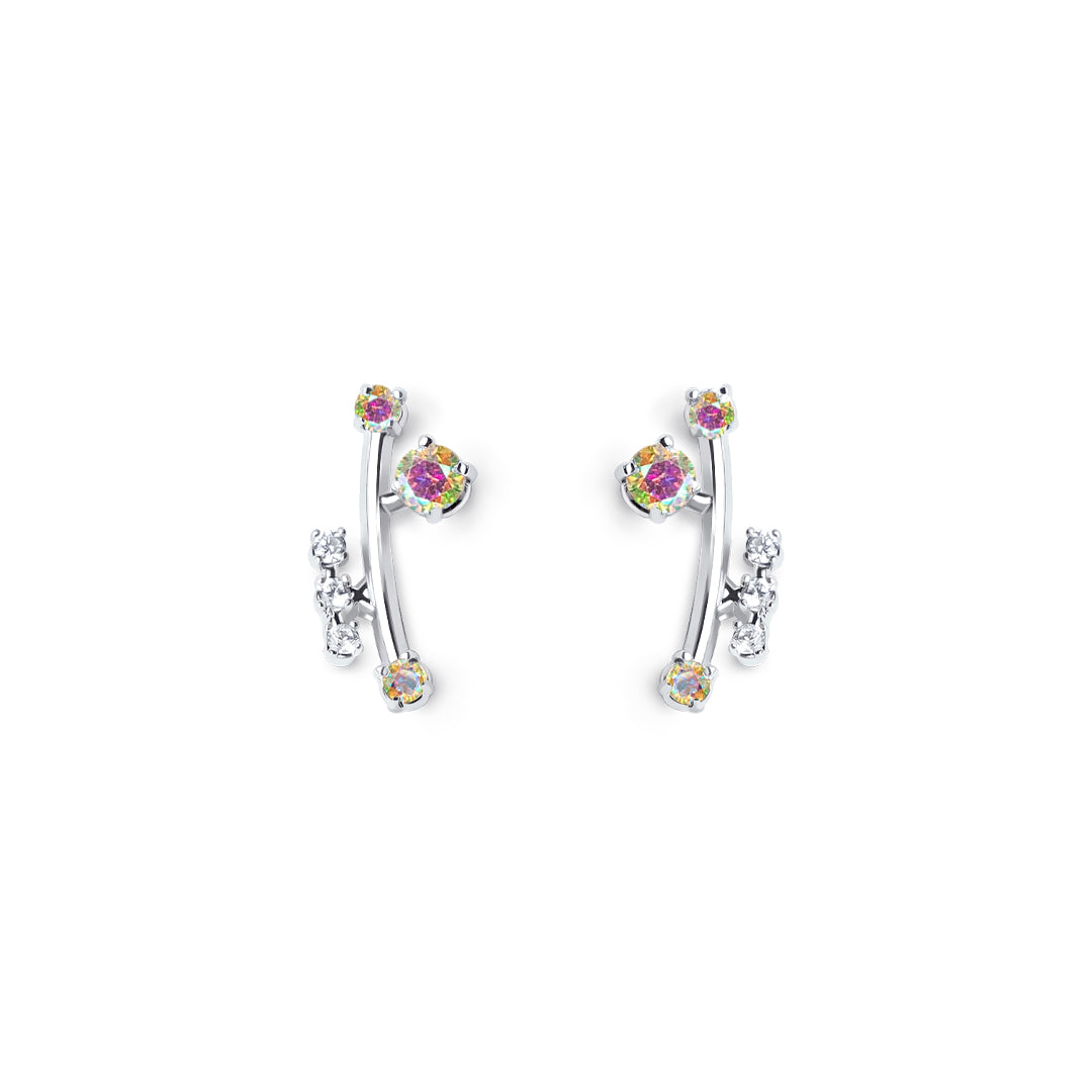 Ivy 3rd Sister Earrings [Unicorn gems/White gold]