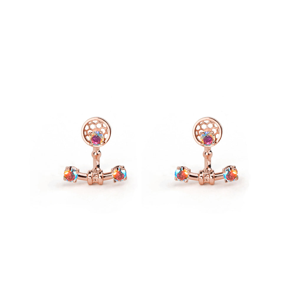 Juicy No.2 Set Earrings [Unicorn gems/Pink gold]