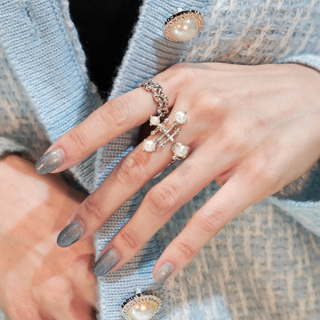 Grand Pearl No.2 Ring [White gold]