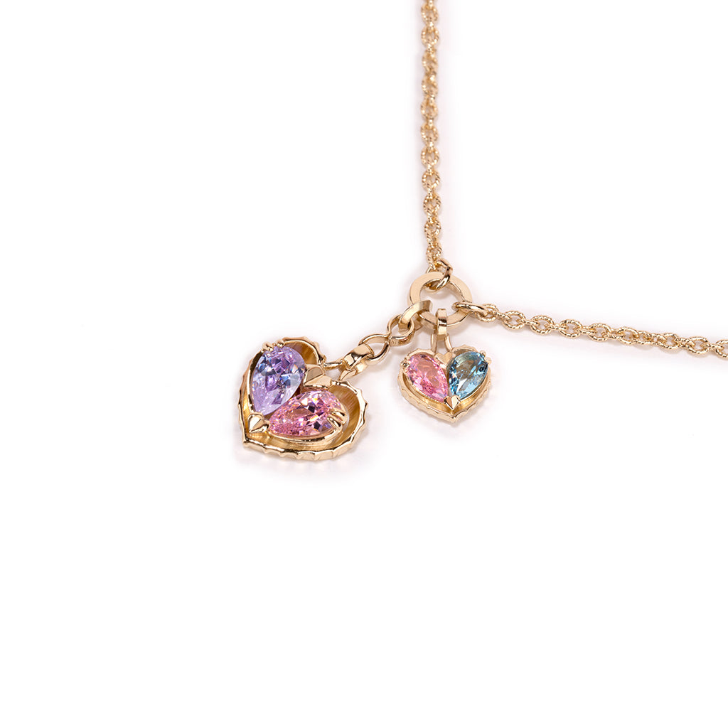 Love Song No.2 Necklace [Pastel gems/Yellow gold]