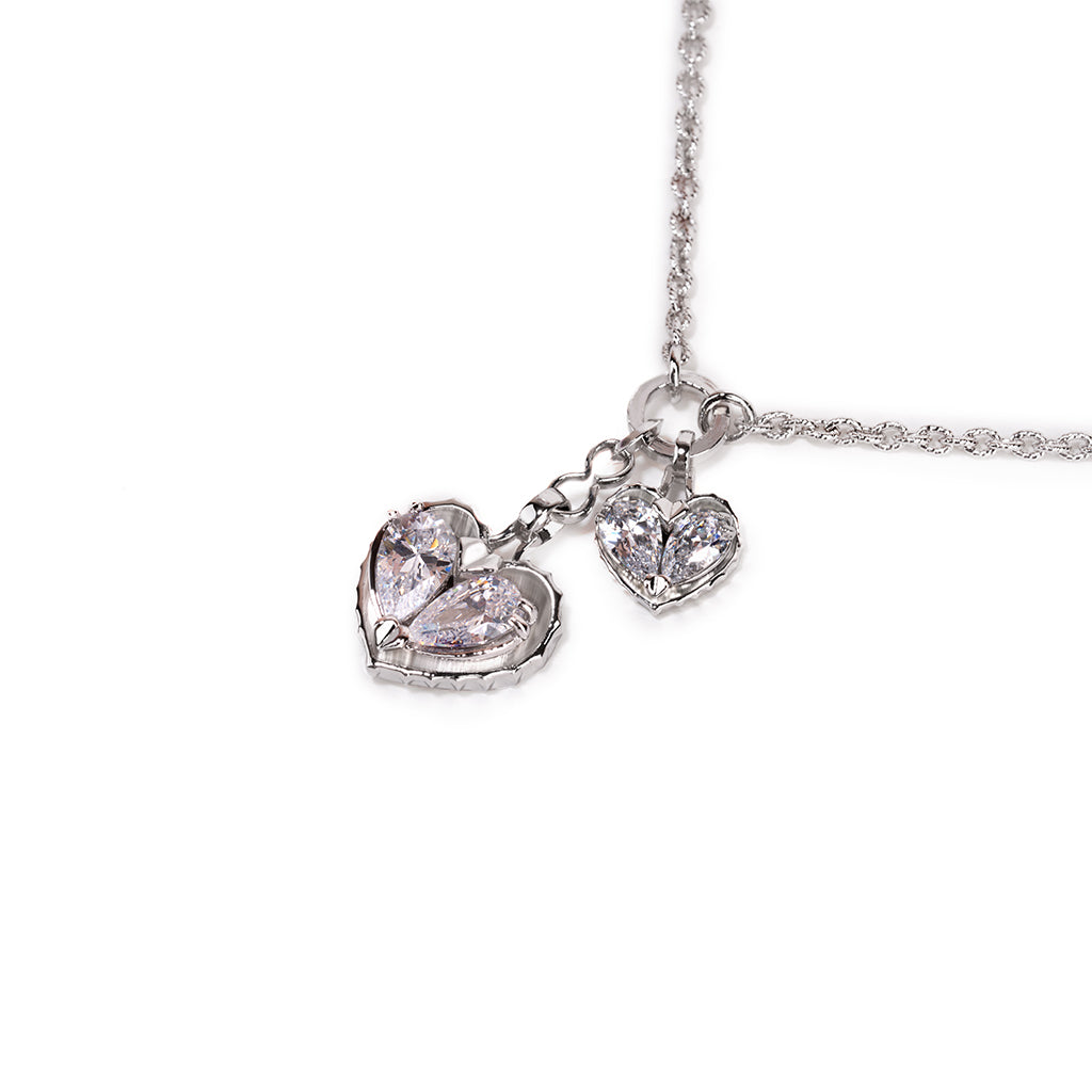 Love Song No.2 Necklace [White gems/White gold]