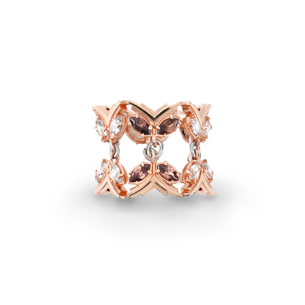 Double Grand Butterfly Ring [Pink gold]
