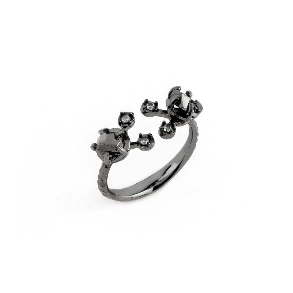 Mini Pyrite Ring [Black gold]