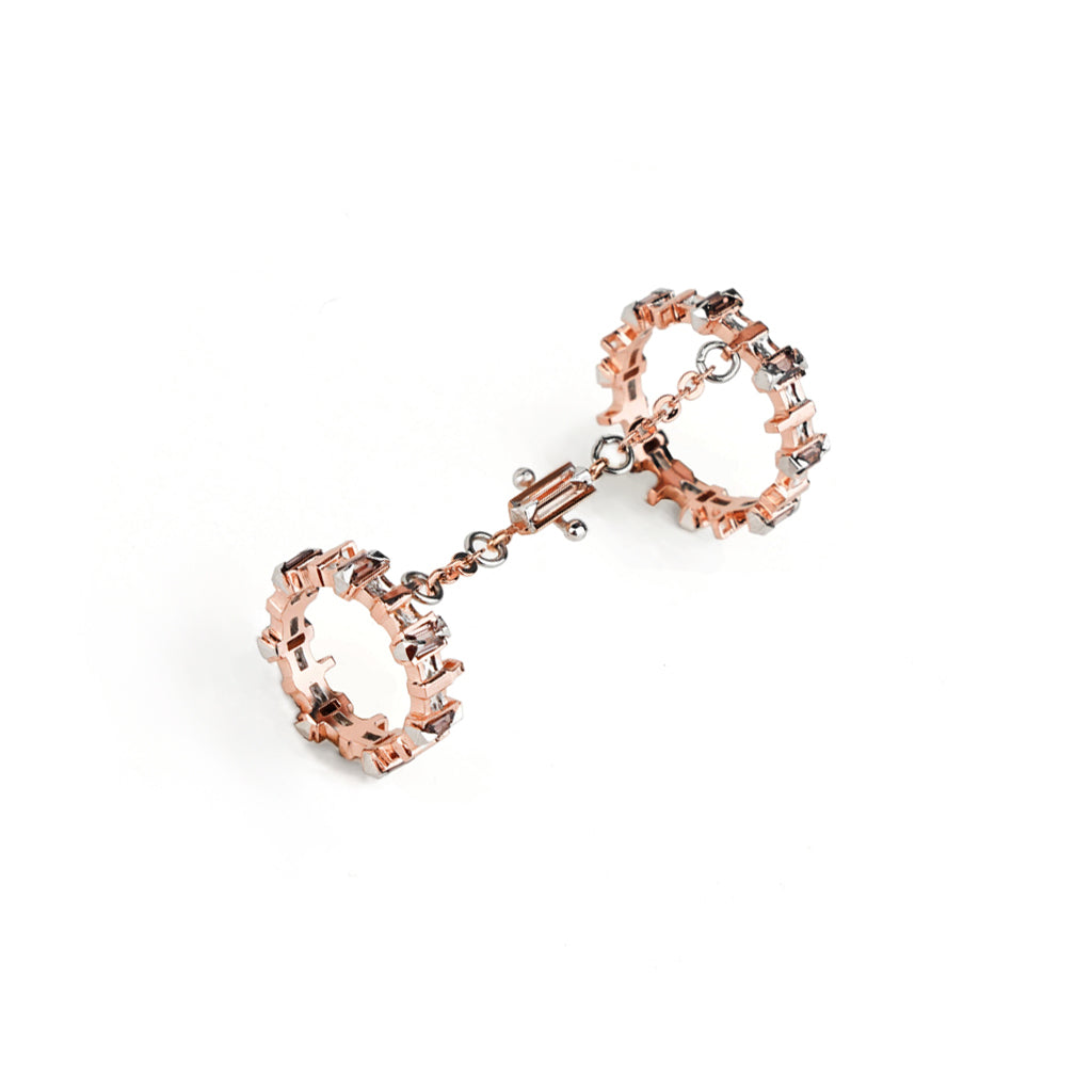 Mini Pilot Ring with Chain [Champagne gems]