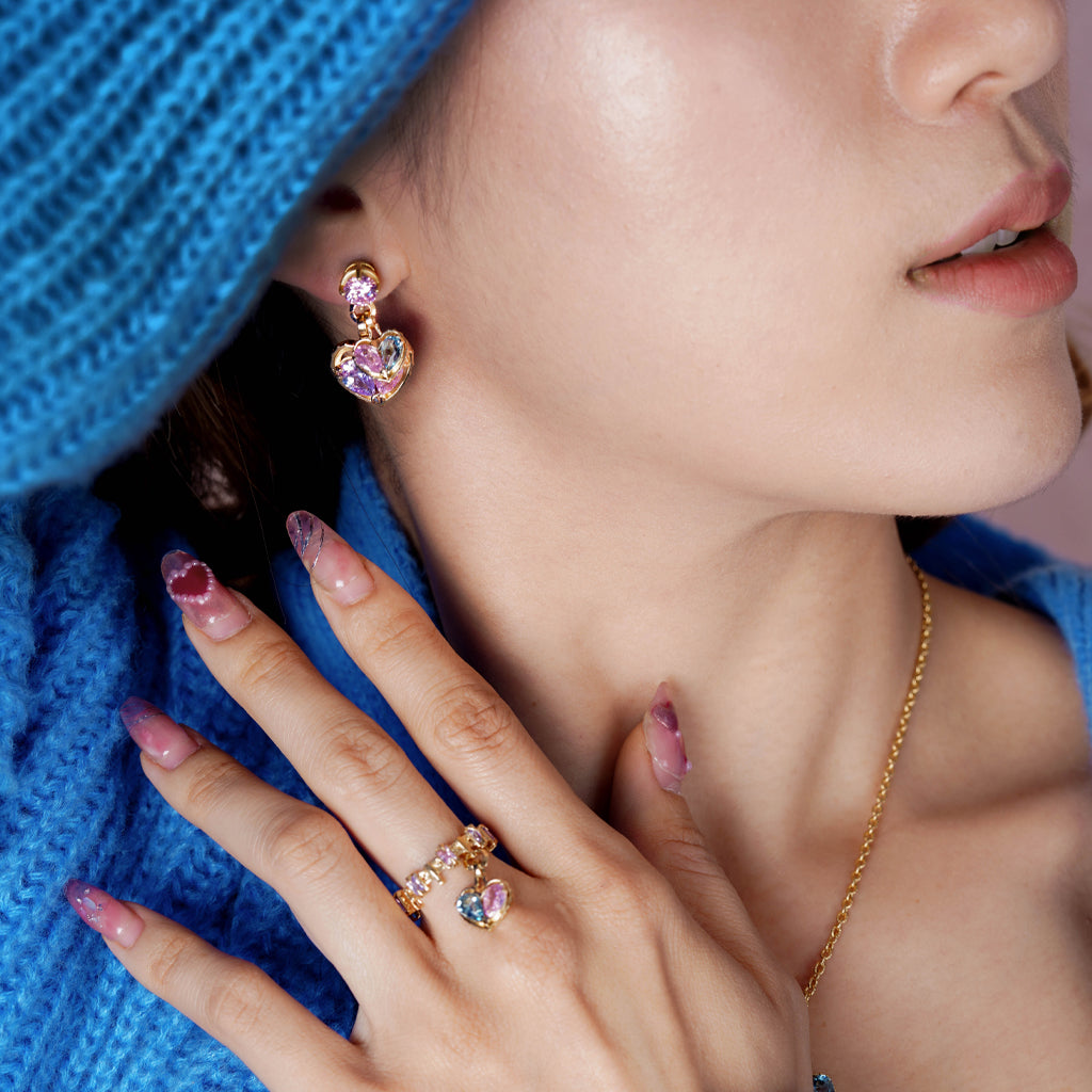 Mini Pilot X Love Song Ring [Pastel gems/Yellow gold]