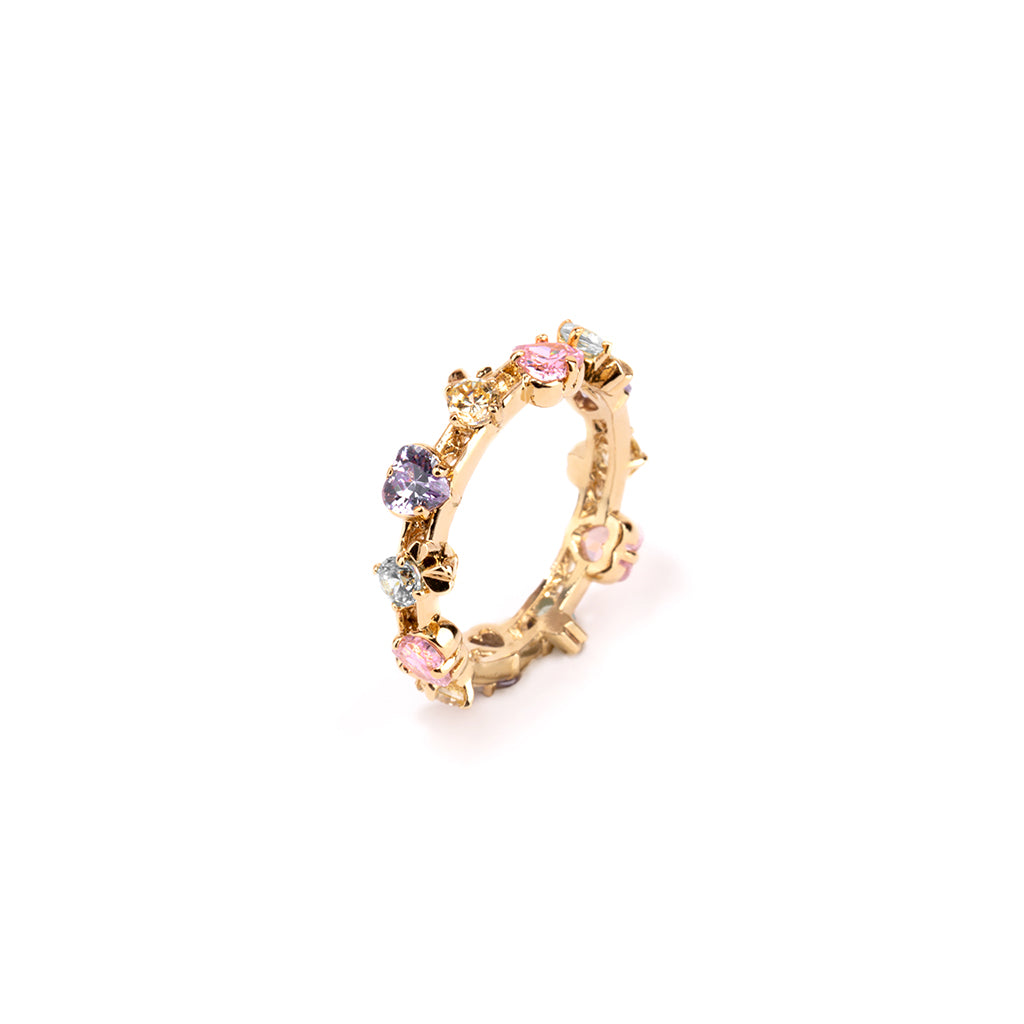 Mini Love Song Ring [Pastel gems/Yellow gold]