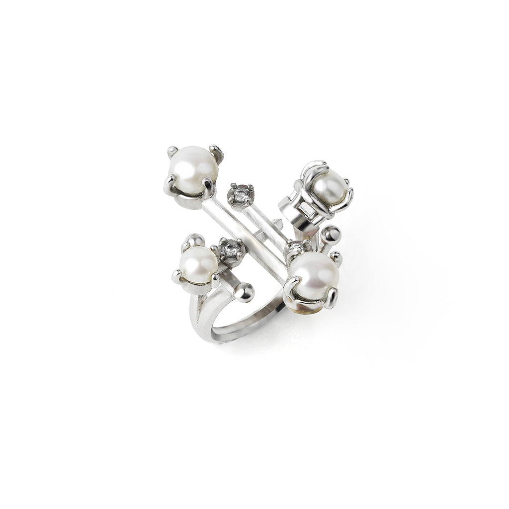 Grand Pearl No.2 Ring [White gold]