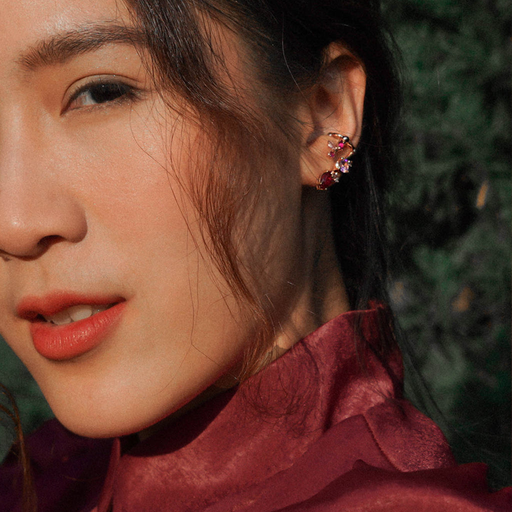 Ivy 1st Sister Cuff Earrings [Limited Ruby gems]