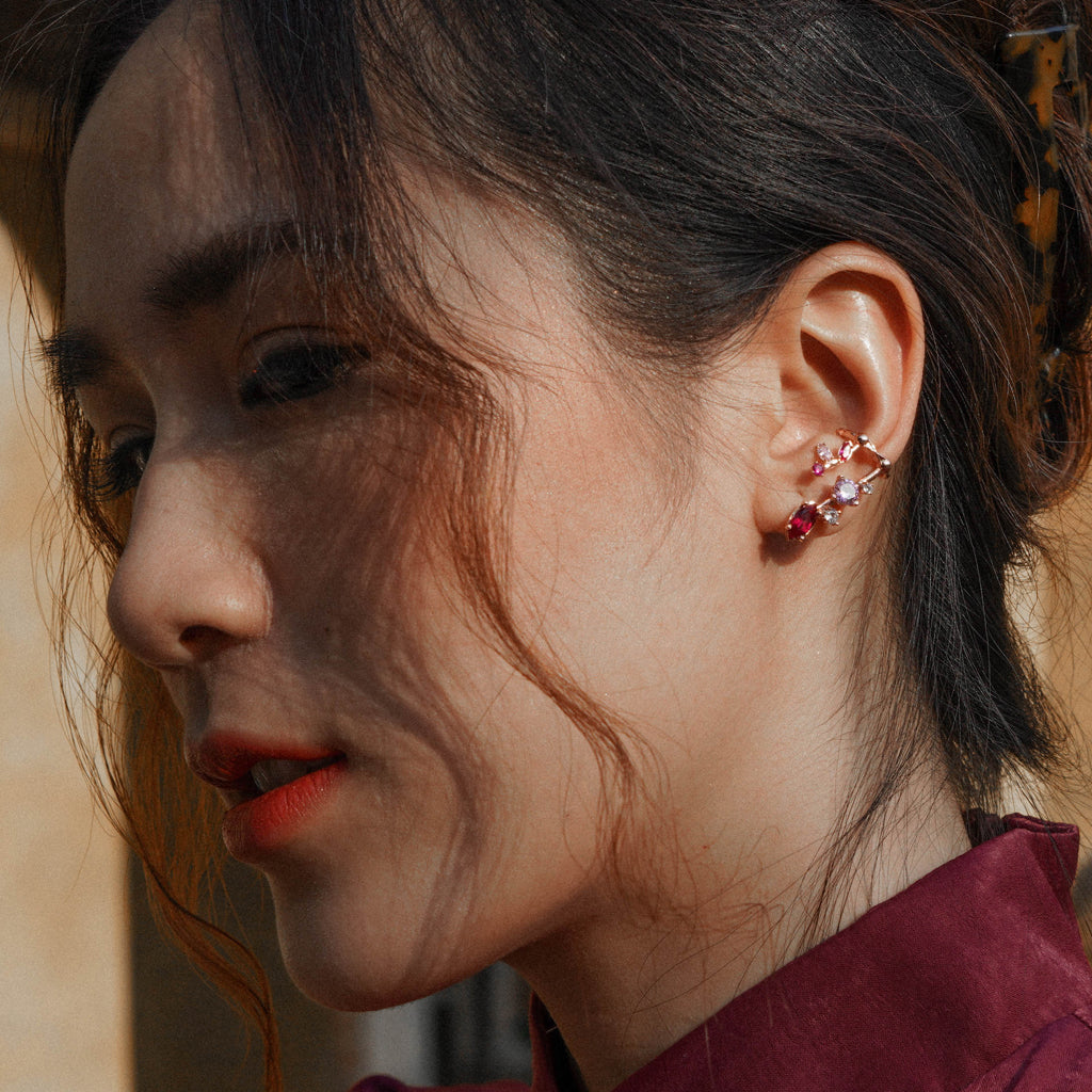 Ivy 1st Sister Cuff Earrings [Limited Ruby gems]