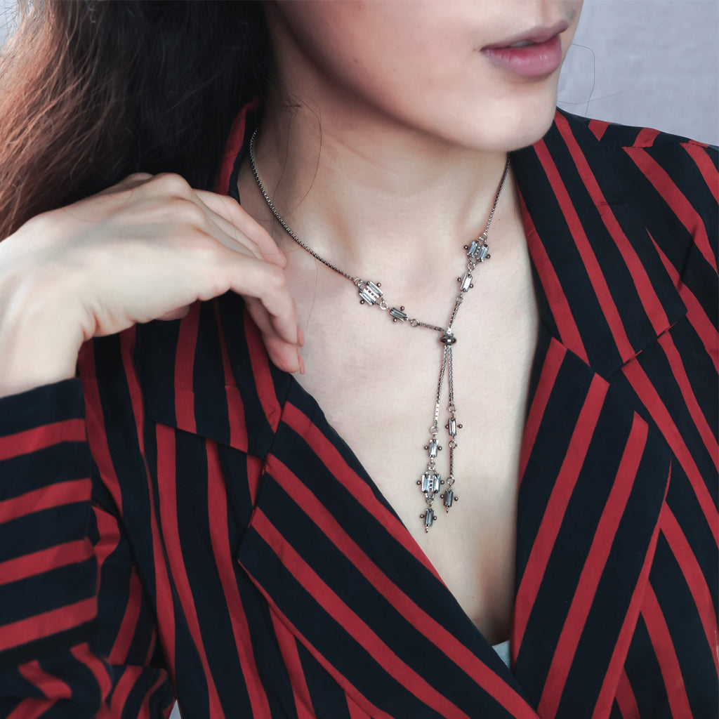 Sugar Crystal Necklace [White gems]